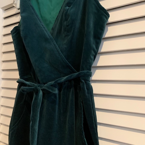 Vintage green velvet long dress - Picture 6 of 13